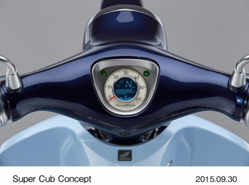 Ngắm huyền thoại Honda Super Cub có đồng hồ điện tử